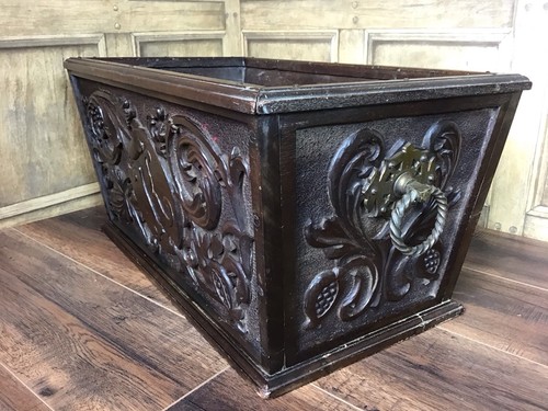 Antique carved wine cooler - antique,