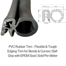 Car Door Seal Trim – PVC Rubber Side Bubble Boot, Weatherproof per Metre
