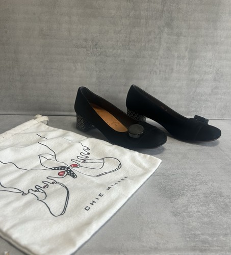 Chie mihara black suede block - mihara,