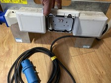 Generator distro box 32amp to 6 x 13amp ip rated