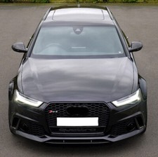 For Audi A6 C7 5 S6 2016-2018 Front Grill Grille RS Black 360 Camera