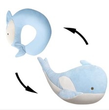 2-in-1 Travel Whale Pillow