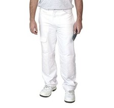 ProDec Painters Work Trousers Decorators Cargo White 100% Cotton Drill