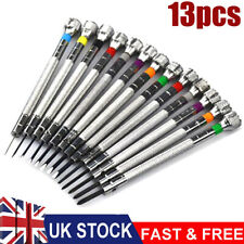 13Pack Metal 0.6-2.0mm Slotted Cross Screwdriver Set Watchmaker Repair Tool