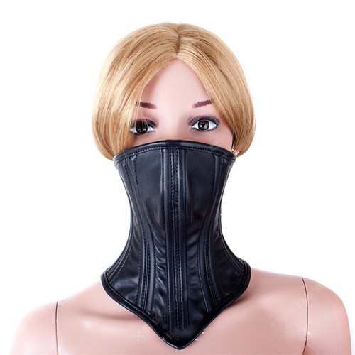 Leather bondage collar - pu,