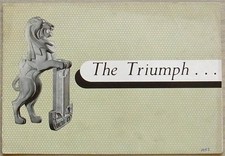 TRIUMPH Renown Saloon & Limousine Car Sales Brochure 1952 Ref 10/51