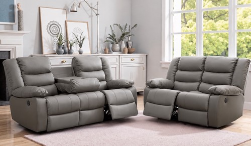 Roma recliner leather - 3+2,
