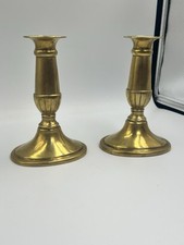 Beautiful Pair Vintage Brass Candlesticks Candle Holders Decorative Design