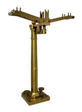 Antique Oertling London Brass Pharmacy Or Gold Scale Balance ~ PARTS OR REPAIR