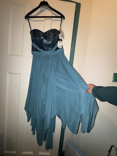 Vera mont teal strapless - vera,