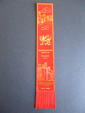 Leather BOOKMARK Caernarvon Castle Wales Welsh Dragon Watch Tower  RED Unused