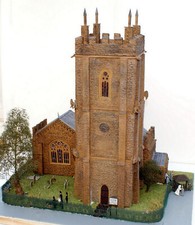 100ft English British Stone Church V20set UNPAINTED OO Scale Langley Models Kit