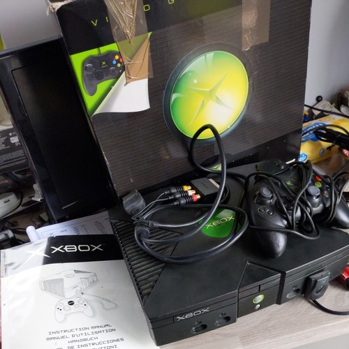 Original xbox console with - original,