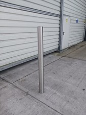 Stainless Steel Bollard - Large  1500 x 114mm Root Fix, Semi-dome Top, 