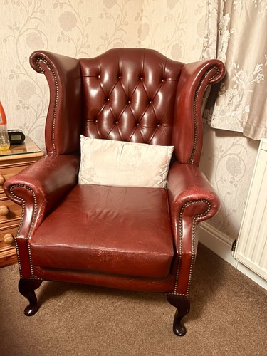Oxblood red chesterfield arm - chesterfield,