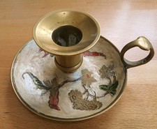 Vintage brass enamel