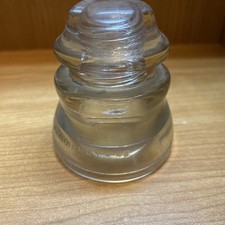 Vintage - Hemingray 45 Clear Glass Telegraph Insulator 4" Tall Made In USA 8-41
