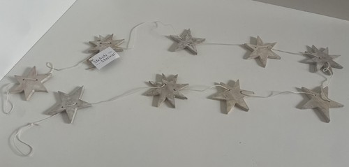 Wooden star garland - wooden,