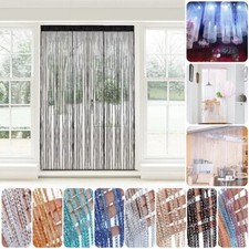 String Curtain Panels Door Fly Screen Room Divider Net Hanging Glitter Curtains