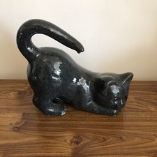 Large Ceramic Dark Grey Cat