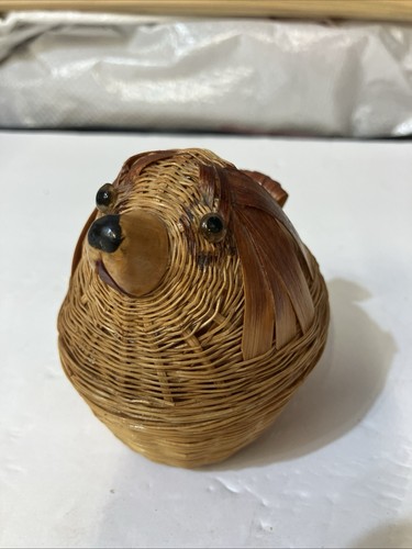 Vintage wicker dog basket - wicker,