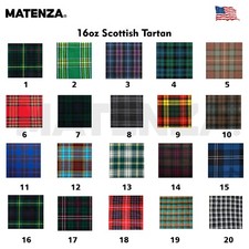 16oz Scottish Tartan Fabric Acrylic Wool Heavyweight Plaid for Kilts & Decor