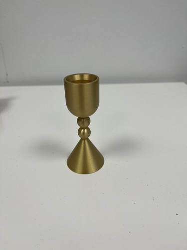 Brass bobbin candlestick