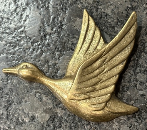 Vintage brass flying duck - vintage,