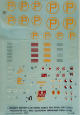 DECALS : BLICK Letraset  Dry Transfers Sheet M12 RAF:  PROTOTYPE, Kill, SQN. 