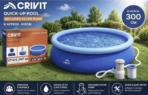 Crivit 10ft quick up - 10ft/3m, quick-up