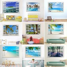 Huge Window 3D Beach Forest