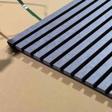 Stone Grey Acoustic Wood Panel 2400mm x 600mm | Internal | Slatted | Decorative