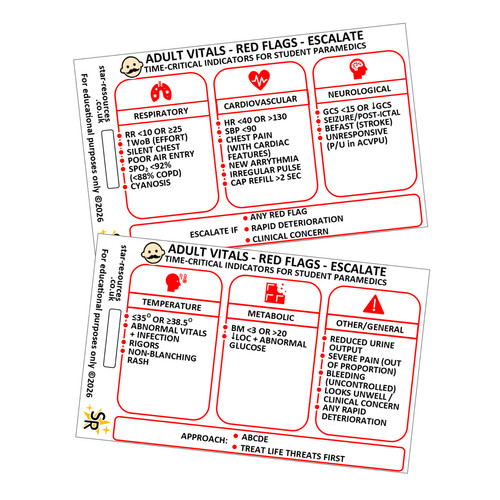 Student paramedic red - student, flags