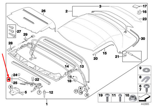 Bmw left folding top - bmw, 36