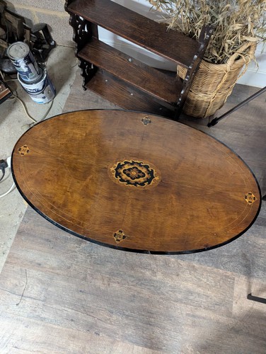 Victorian inlaid coffee table - victorian,