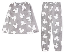 Ladies Fleece Pyjamas DISNEY MICKEY MOUSE Women 6 to 24 Winter Nightwear Primark