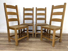 DINING CHAIRS 4 Oak Ladder