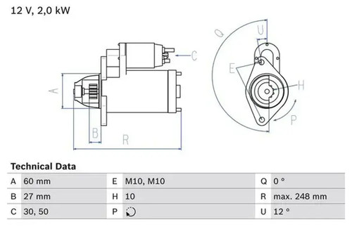 Starter motor clockwise - motor,