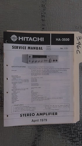 Hitachi 3500 service - ha-3500, manual