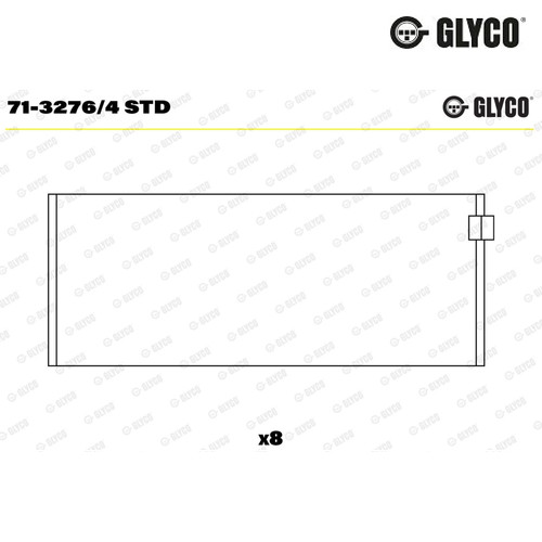 Connecting rod bearing glyco - connecting,