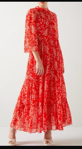 Bennett 100 silk - red, ivory