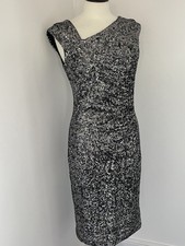 Stunning LK Bennett Silver Sequin Jazz Dress Size 12 BNWT RRP £350.00
