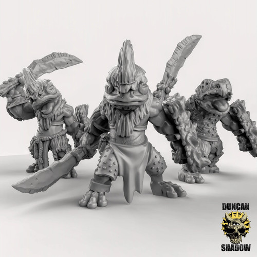 Heavy armoured frog folk with - armoured,