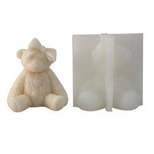 Molds Clay Mould Bowknot Bear Shape Soap Making Molds Silicone Material