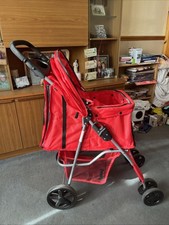 Foldable Pet Stroller Dog Cat Pram Pushchair for Travel