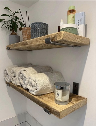 Reclaimed scaffold board shelf - scaffold,