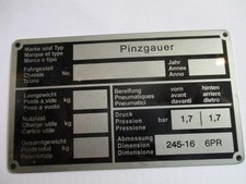 Nameplate Sign Puch Pinzgauer