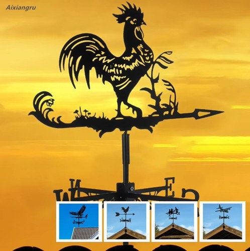 Black metal weather vane wind - metal,