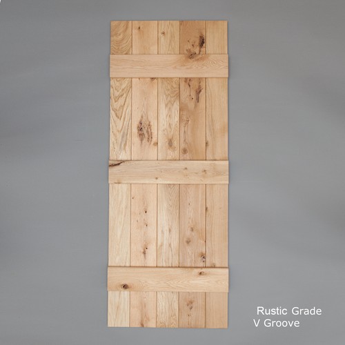 Grooved solid oak internal - v,