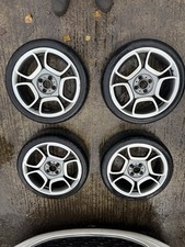 Fiat Abarth 500 Wheels Bridgestone Tyres 205/40R17 205/40ZR17 Rims Alloys Silver